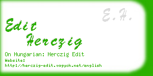 edit herczig business card